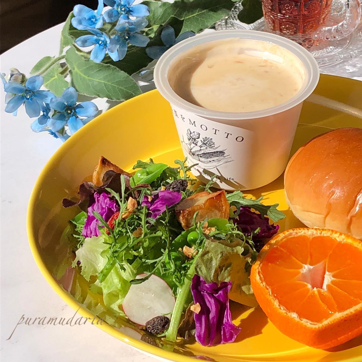 口コミ投稿：.春色のプレートとカフェ風ランチ。.フレッシュ野菜は @ggsupply_official 農薬不使…