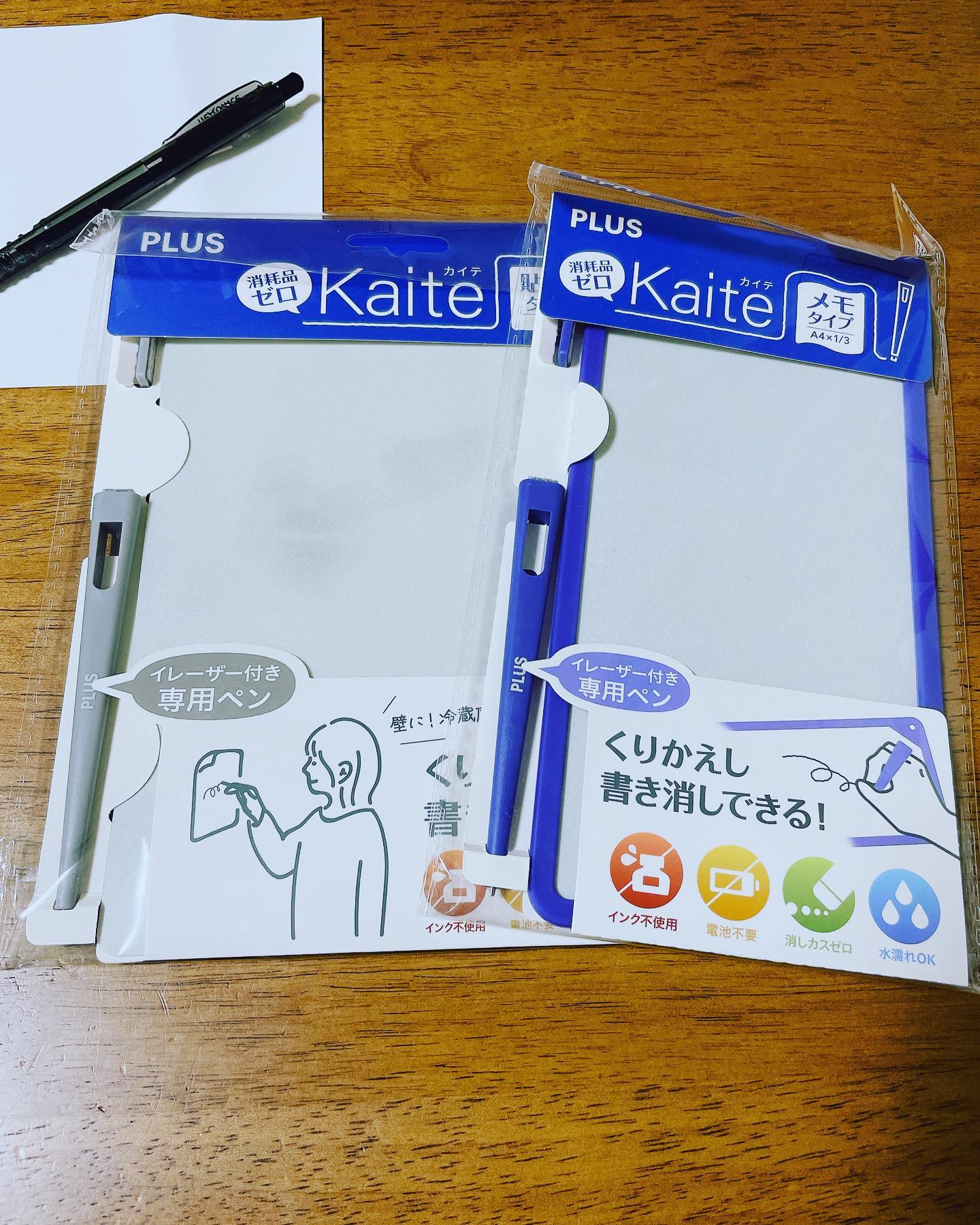 口コミ投稿：kaite(カイテ)という繰り返して書き消し出来るメモ帳ってエコ🌎消耗品ゼロだからゴミ…
