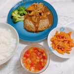 #節約レシピ #節約ごはん #おうちごはん #食費3万円 #ハンバーグ #人参のきんぴら #フーディーテーブル #デミグラスハンバーグ #簡単デミグラスソース #ふるさと納税 ふる…のInstagram画像