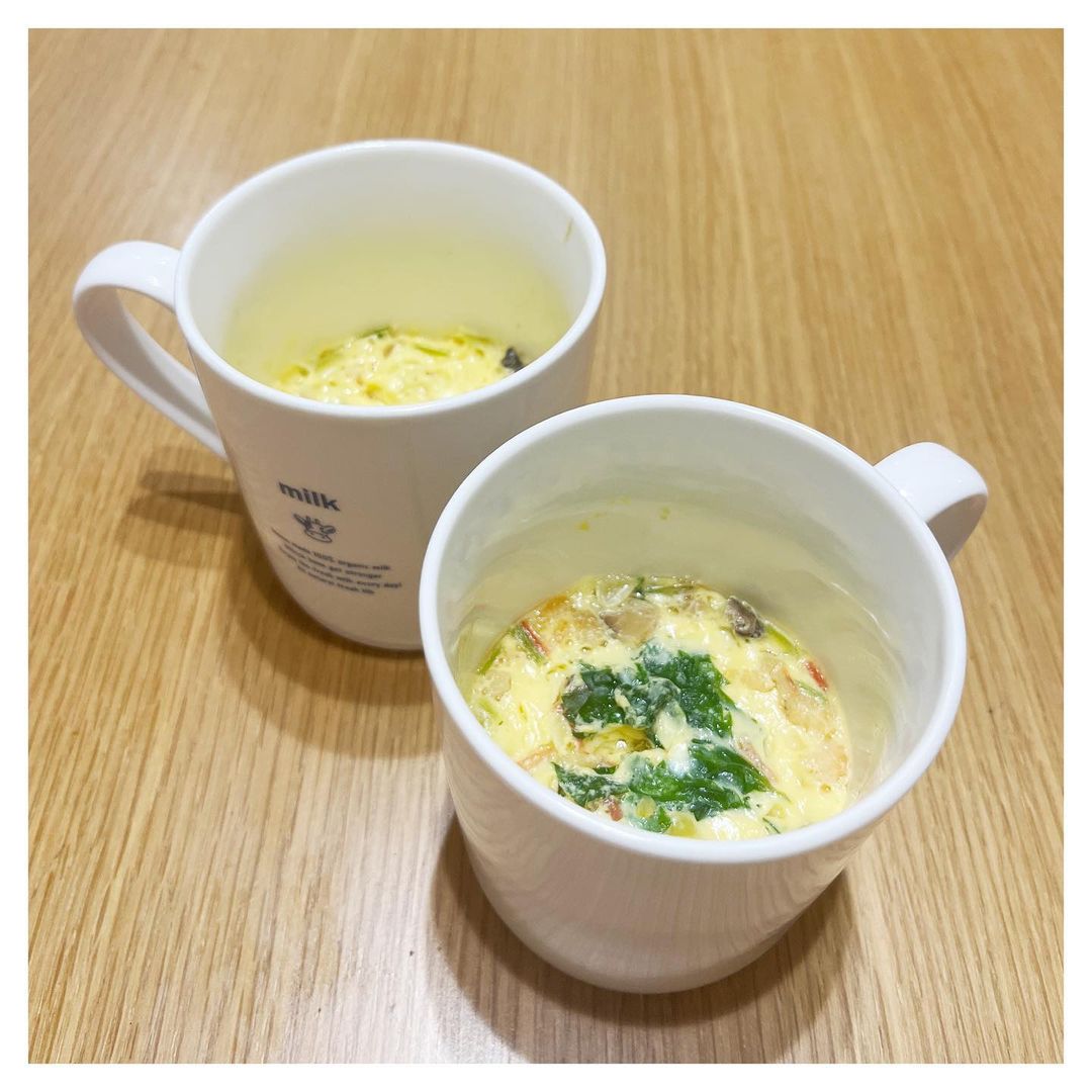 口コミ投稿：．フリーズドライの茶碗蒸し☕︎✴︎産後なのでお湯と卵だけで簡単に作れるのがうれしい…