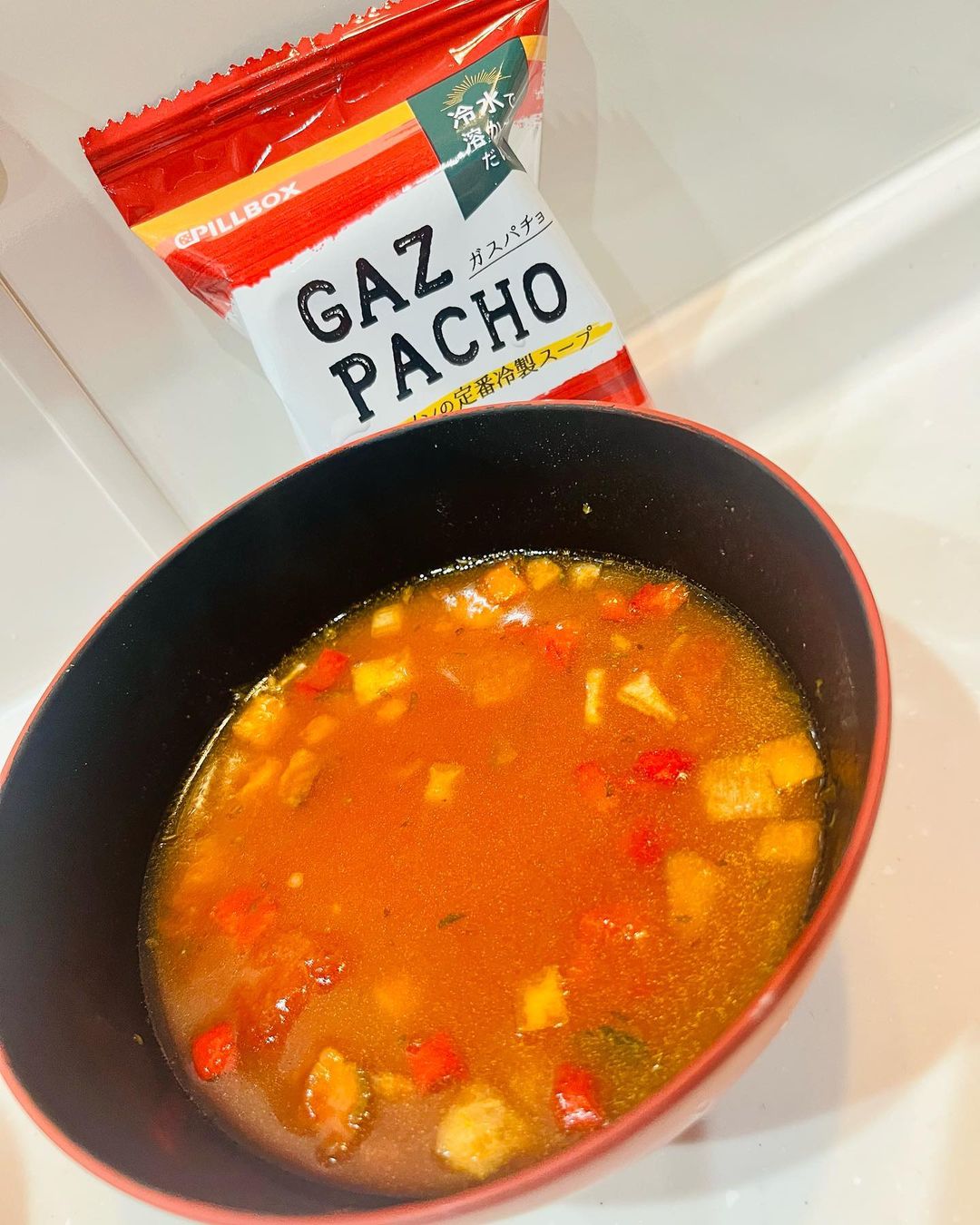 口コミ投稿：namipresent具材たっぷりで美味しい#ガスパチョ #トマトスープ #ホットガスパチョ #H…