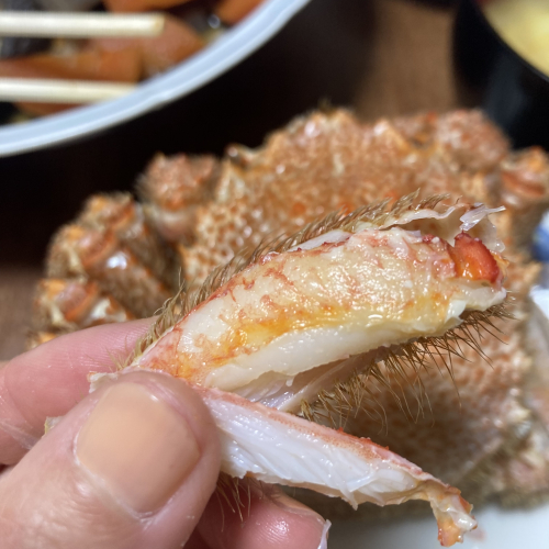 最高に美味しい肉厚毛蟹の画像（2枚目）