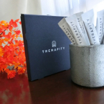 一日をリセットし翌朝を「希望の朝に変える」新感覚のサプリメント「THERAPITY（セラピティ）」を飲み始めたよ♪ベルベット調の箱も素敵で、テンションアップ♪ほんのり甘く、さっと溶けるから、水なし…のInstagram画像