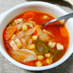 coni2239#野菜をMOTTO #母の日 #スープ #monipla #monmarche_fanトマトスープに入れたひよこ豆が栗みたいにホクホクでマイウーでした。のInstagram画像