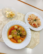 okayu630.🍳ロールキャベツポテトサラダえびピラフ...#ロールキャベツ#ポテトサラダ#えびピラフ#クッキング#cooking#野菜をMOTTO #母の日 #スー…のInstagram画像