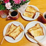 今日の朝ごはんは#フレンチトースト ！卵、牛乳、オリゴ糖で。ほんのり甘いフレンチトーストが好き😊#オリゴのおかげ #オリゴ糖 #パールエース #腸活レシピ #新学期 #新年度 #monipla…のInstagram画像