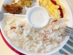 mimima49海の精桜の花塩漬けで朝ごはん塩気と桜の風味がとても美味しいご飯になりました❤️娘も、「お花のご飯だー！」と喜んでくれで良かった✨タイミング悪くお花見にはいけなかった…のInstagram画像