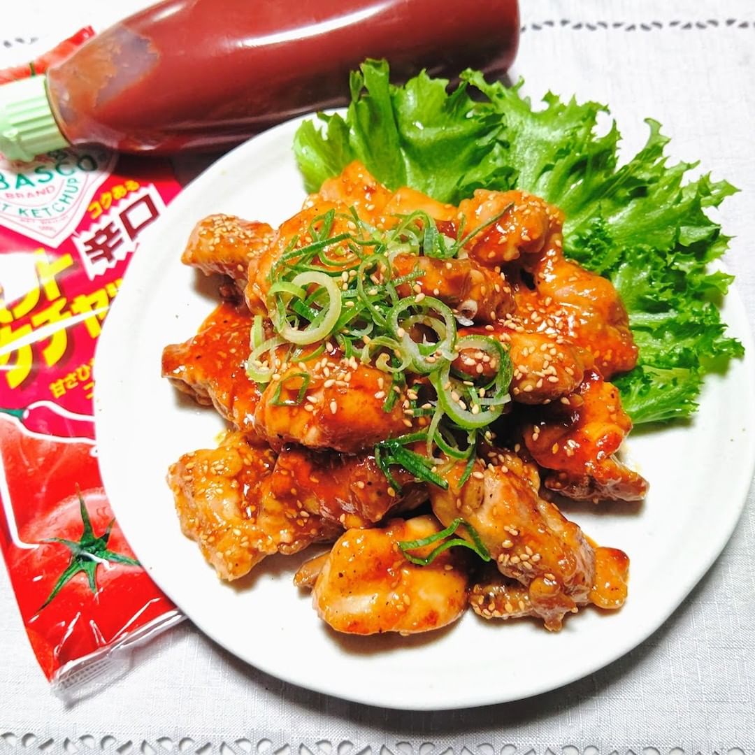 口コミ投稿：.正田醤油さまのモニター商品『ホットケチャップ』を使い、鶏肉のホットケチャップ炒…
