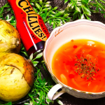 yachirou2無添加・無農薬の人参ジュースでスープを作りました。アクセントにチリーズを😊@pietro_19801209 @chillies_pietro #チリフルエンサー #ピ…のInstagram画像