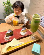 Cafe with children is the best☕️🍰Enjoy cheesecake with family🧀🫖✨calm time^ - ^🤣#子連れok なカフェって本当嬉しい…のInstagram画像