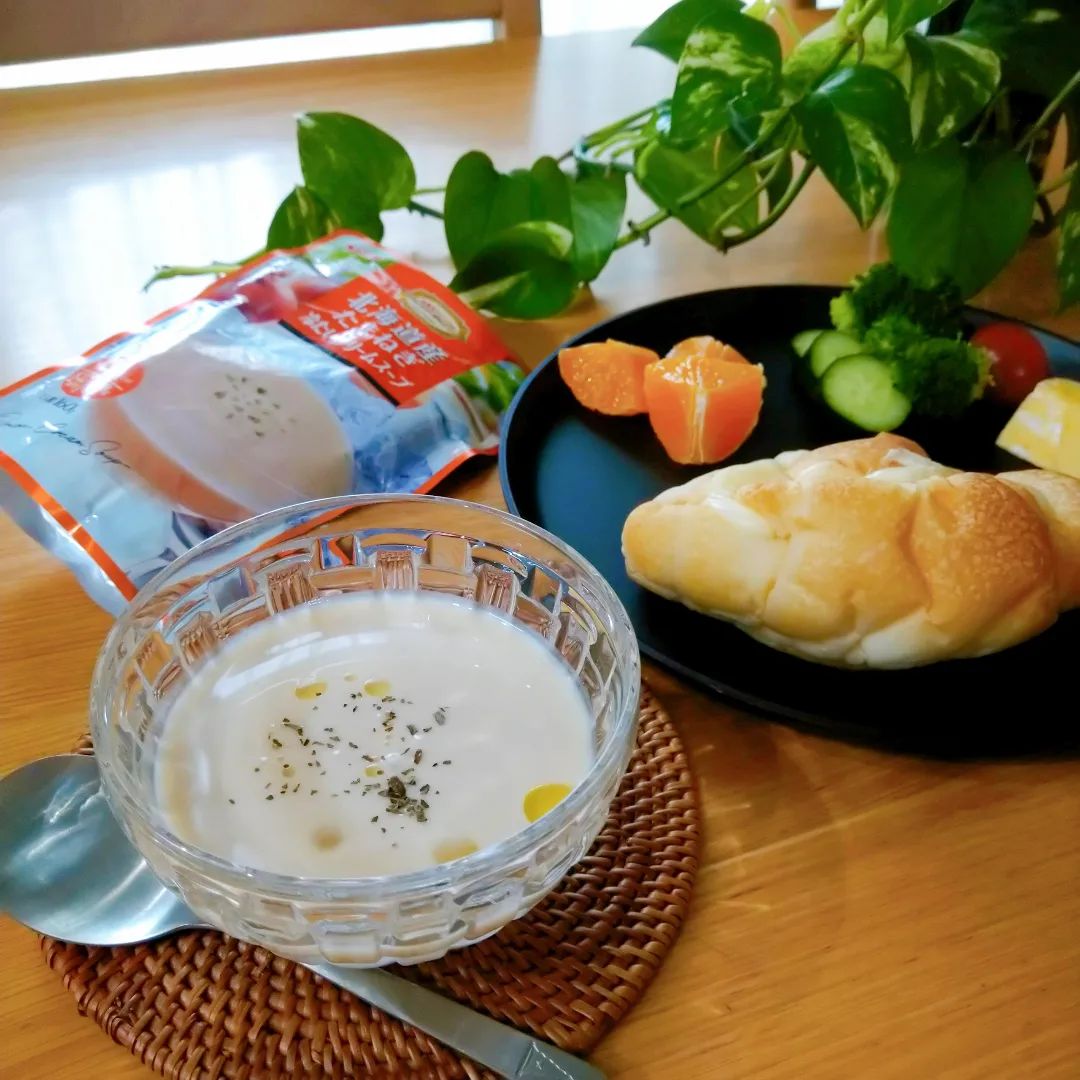 口コミ投稿：🥄食欲が落ちがちなむし暑い日の朝食に冷たいスープ✨北海道産たまねぎを使った冷たい…
