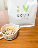 最近、朝の主食の代わりとして、SOVE シリアルを食べています。こちらはカゴメさんが開発さた大豆と野菜のプラントベースフードのシリアルで、1食分（30g）でなんとたんぱく質15.1gと食物繊維6.7…のInstagram画像
