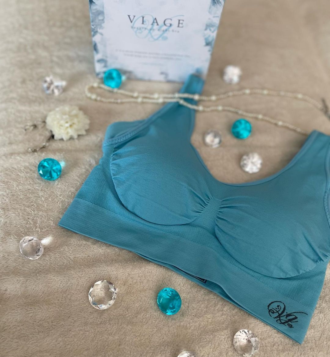 口コミ投稿：VIAGEビューティアップナイトブラ❤️⁡新カラー✨アクアブルー💙⁡削げ垂れ離れに屈しない…