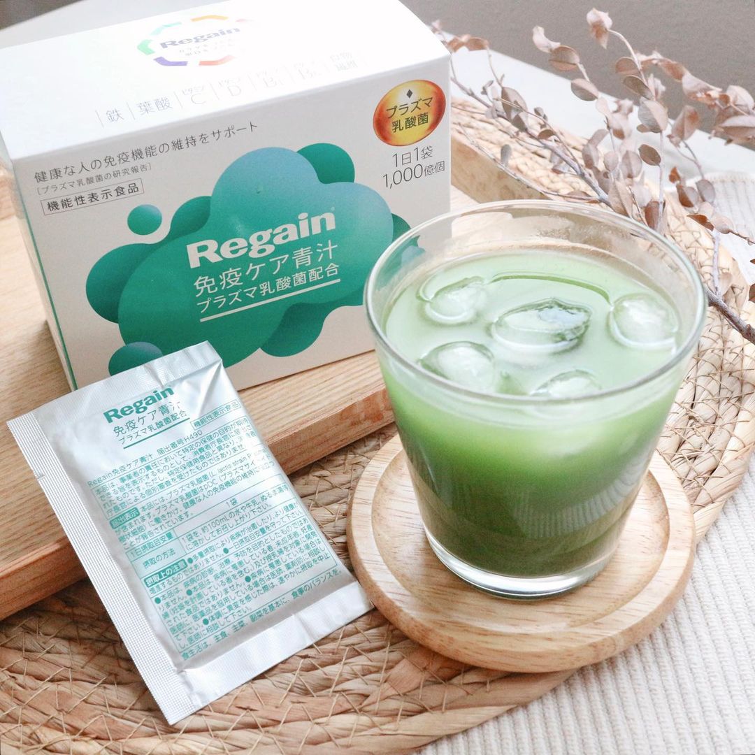 口コミ投稿：.Regain 免疫ケア青汁を飲んでいます✨.Regain 免疫ケア青汁は健康な人の免疫機能の維…