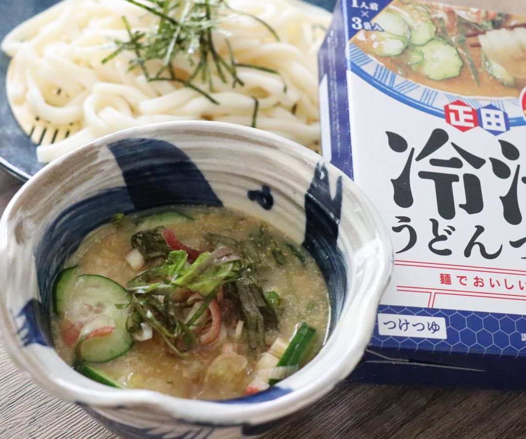 口コミ投稿：♡暑い日にピッタリ☀️冷汁うどん🥢正田醤油様の薬味たっぷりが美味しい「麺でおいしい…