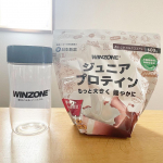 WINZONE ジュニア プロテイン 1袋（600g）おいしいミルクココア風味  我が家の3兄弟は、それぞれサッカーやバスケをやっています⚽️🏀スポーツを頑張る子ども達の体作りを応援しています📣…のInstagram画像