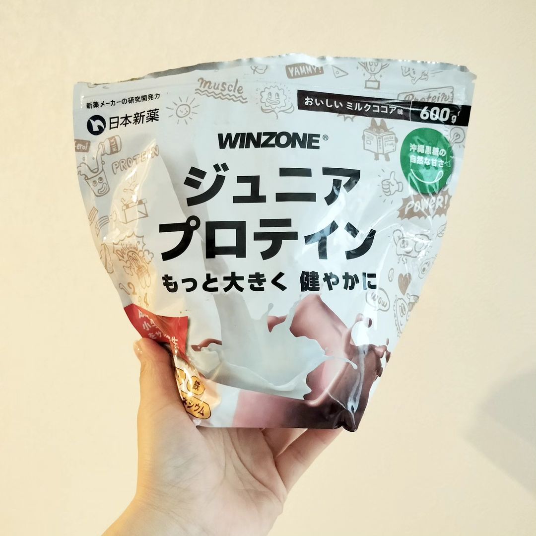口コミ投稿：yuuuchan0921⁡⁡⁡⁡⁡⁡⁡💛⁡⁡ジュニア  プロテイン💛⁡⁡⁡⁡⁡⁡手軽に飲めるココア味のプロテイ…