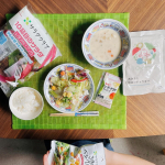 .子供が1人でお昼ご飯を作ってくれました🍳といっても、袋から出してかけただけ😆🌼【Qummy】毎日の食のパートナーとして、“野菜を楽しむ食卓”を応援するキユーピーの宅配サービス…のInstagram画像