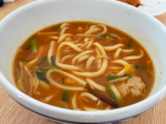 ．．キンレイさんのお水がいらない チゲうどん😍．．スープ、麺、具が一つになったチゲうどん。お鍋に入れて温めるだけで簡単にできて、味もめっちゃ美味しかった(,,•﹏•,,)．．#P…のInstagram画像