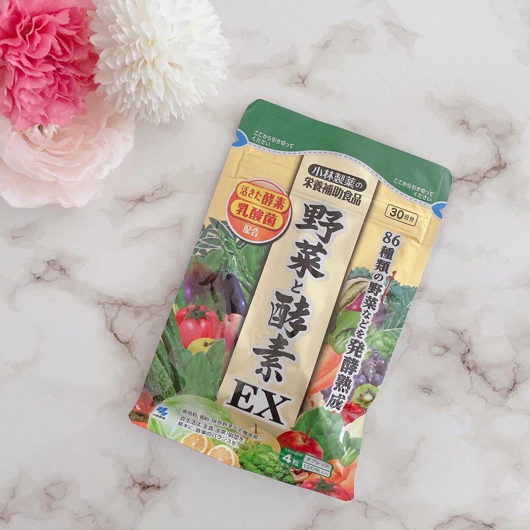 口コミ投稿：小林製薬の野菜と酵素EX✨日頃なかなか野菜が取れなくて野菜不足、気になります😅小林…