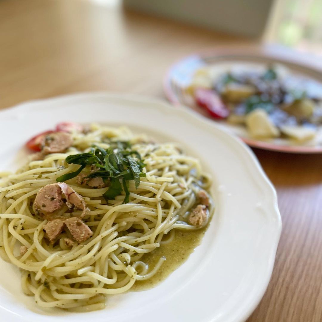 口コミ投稿：今日のお昼はニップンの通販限定、冷凍生パスタ＆ソース「nest（ネスト)」を使って、…