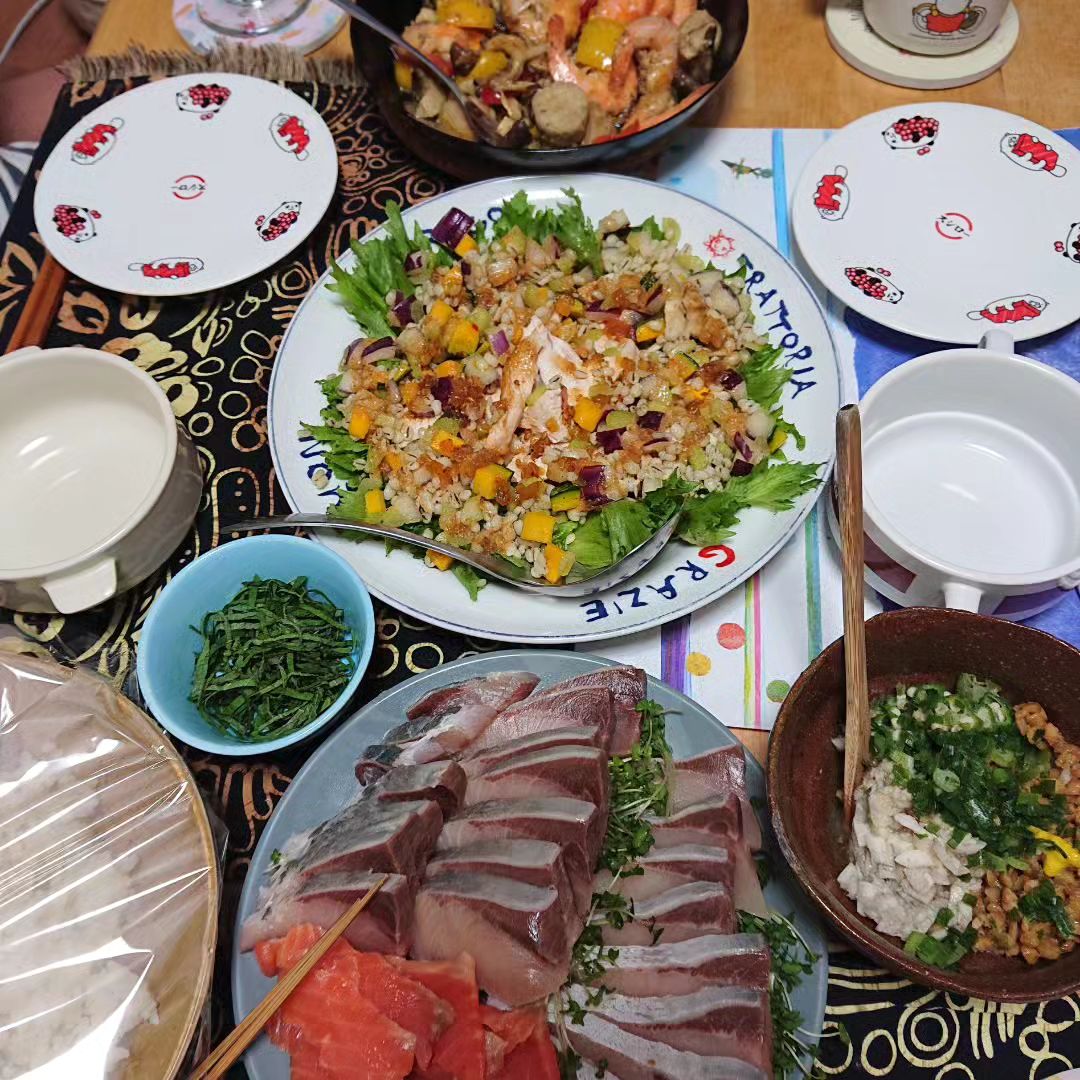 口コミ投稿：ぶり好きな夫の誕生日は、好きなだけぶりを食べれる手巻きパーティ笑我が家のすし飯…