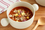 。🍅トマトスープ#トマトスープ にSOVEをトッピング♩(u0040sove.jp )野菜スープに不足しがちな#たんぱく質 も手軽にプラスできます👌..#スープ と合わせるとだんだん…のInstagram画像