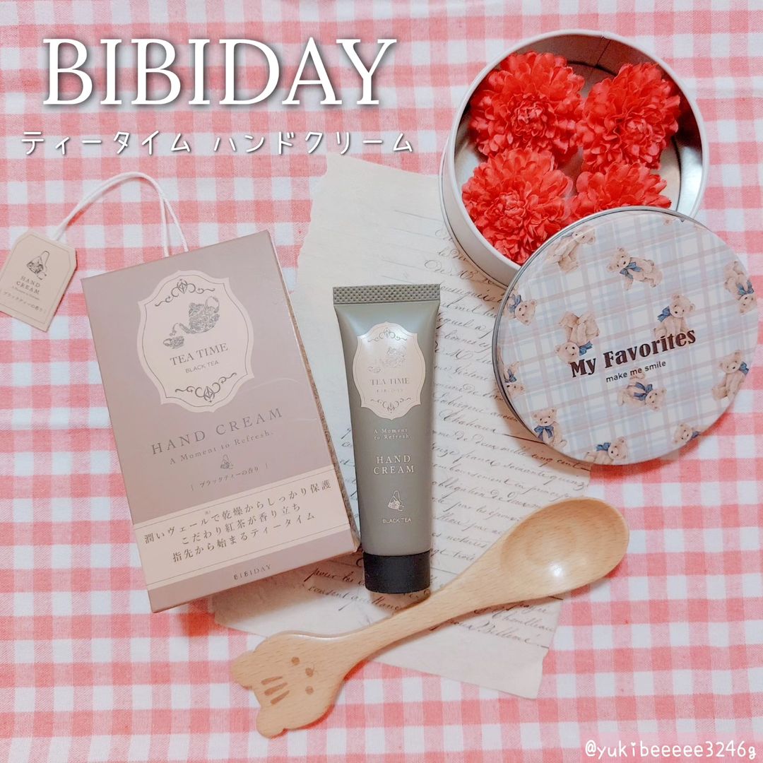 口コミ投稿：⁡⁡✁┈┈┈┈┈┈┈┈┈┈┈┈┈┈┈┈┈┈┈┈┈┈⁡⁡⁡⁡⁡BIBIDAY Tea time ハンドクリーム⁡ブラックティーの…