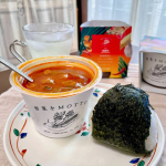 Spicy Jjigae  soup and Onigiri for lunch😋🍲🍙ある日の私のちょうどいい系ランチ😋🍲🍙モンマルシェ株式会社 野菜をMOTTOさん( u0040yasai_…のInstagram画像