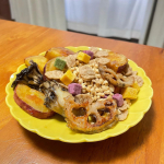 SOVE シリアルさつまいも🍠と蓮根と舞茸を使った和なタイプのお惣菜に合わせてみました♪サクサク食感とお野菜の甘みが意外にマッチしました✨特にさつまいも🍠サクサククリスピーなSOVE シ…のInstagram画像