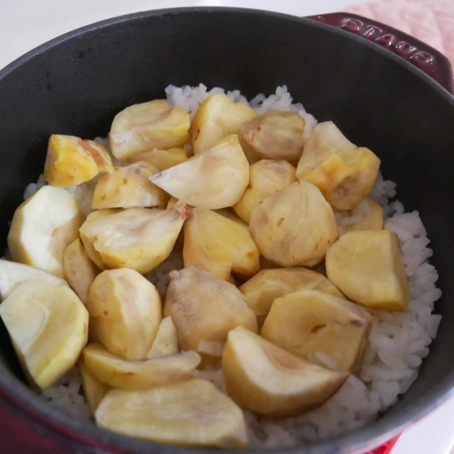 口コミ：栗を楽しむ今日の食卓の画像（3枚目）