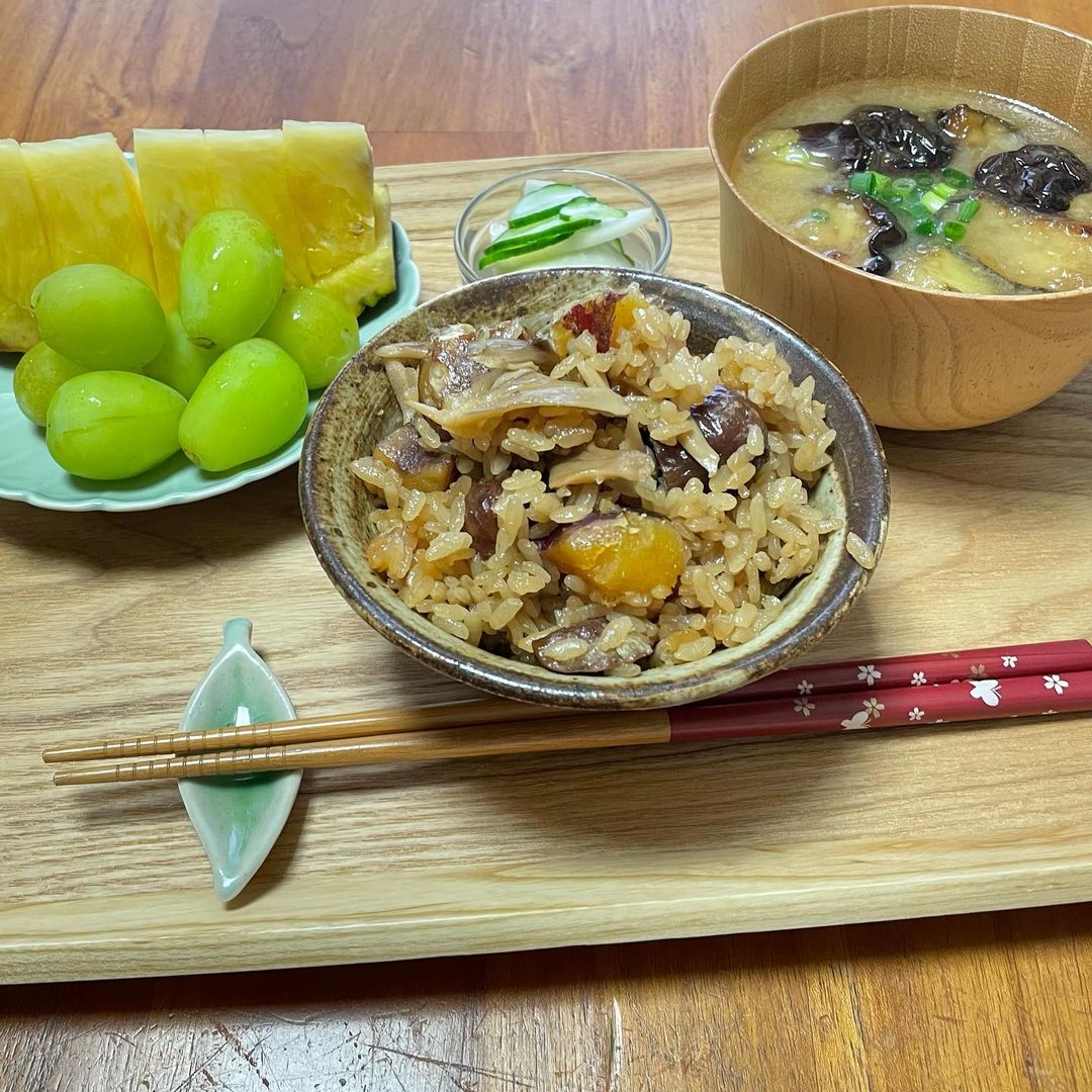 口コミ投稿：正田醤油さんのきのこつゆを使って炊き込みご飯にしてみました😊舞茸・くり・さつまい…