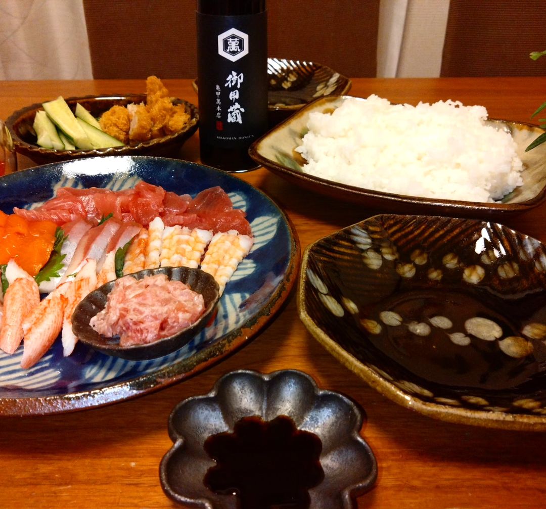 口コミ投稿：こんばんは😊今日の晩御飯は手巻き寿司🌟先日、使った亀甲萬本店「御用蔵」個人的には…