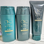 リリィジュKUROシリーズ『黒髪シャンプー&トリートメント、黒髪ヘアカラーパック』9月後半に使い始め、すでに使い終えています。まず黒髪トリートメントから使い終わり、黒髪ヘアカラーパック、黒髪シャン…のInstagram画像