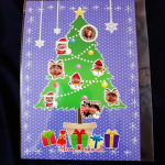 また作ったよー。オリジナルシール今回はクリスマスツリーに我が子💗お祝いに我が子💗いっぱい色々我が子💗と最初の二枚はそのまま飾れる、そのまま渡せるタイプで作ったよ❤️台紙のタイプが色々選べて…のInstagram画像