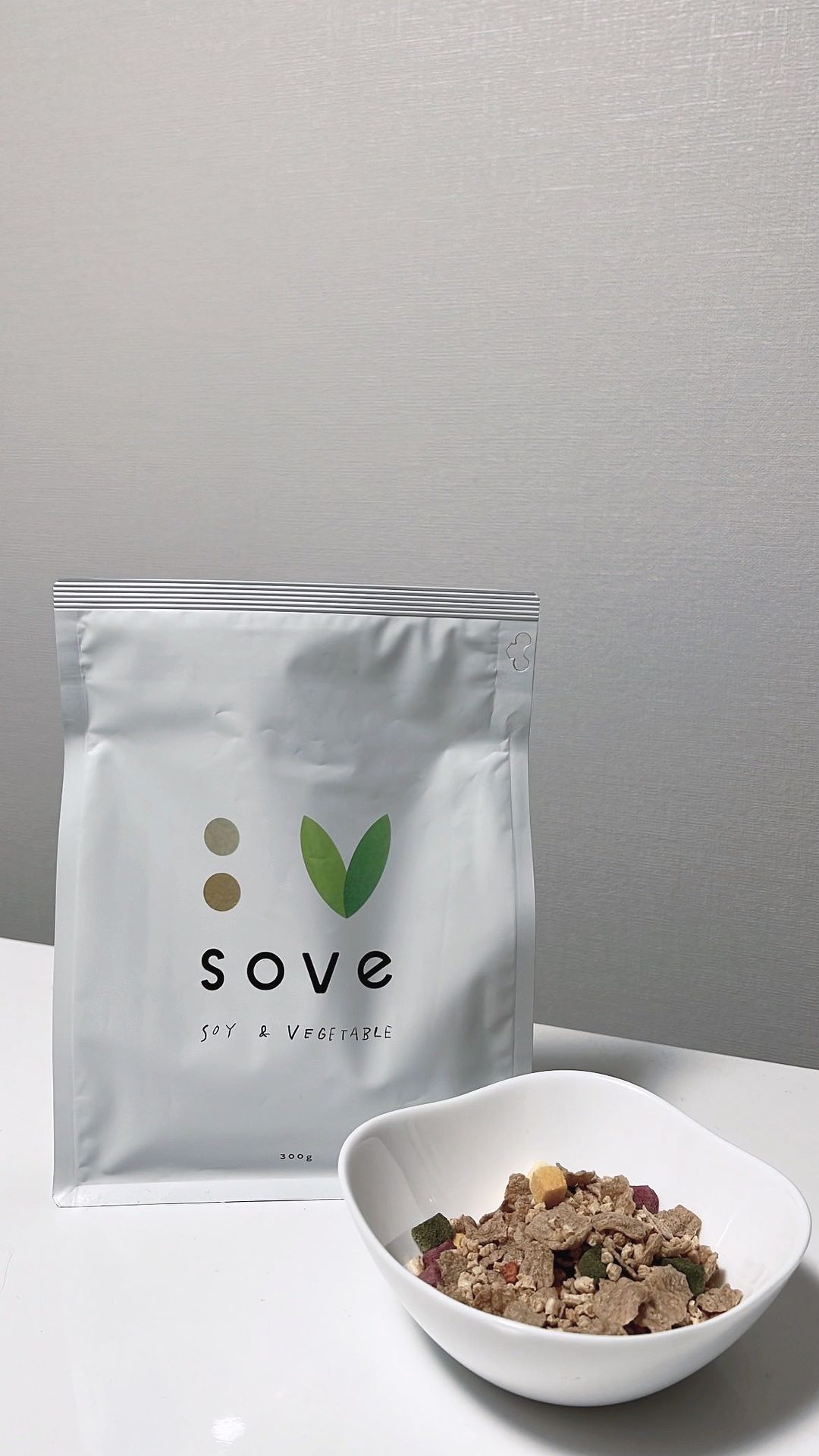 口コミ投稿：⁡⁡⁡大豆と野菜のシリアル「SOVE シリアル」🥬⁡⁡SOVEシリアルは1食分30gでたんぱく質と…