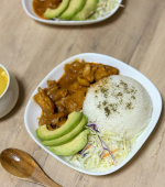 𖥧 𖥧 𖧧 ˒˒. . 𖡼.𖤣𖥧 ⠜ 今日の晩御飯は ˗ˏˋ  タンドリーチキン ワンプレート🍛  ˎˊ˗ このワンプレートめっちゃ簡単！すぐ出来ちゃう♡使ったのは、↓↓↓正田醤油様（…のInstagram画像