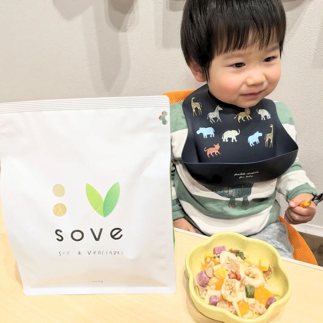 口コミ投稿：♥2歳の息子と4歳の娘と、毎日、食べているu0040sove.jp　SOVEシリアル🥣👦👧大豆と野菜…