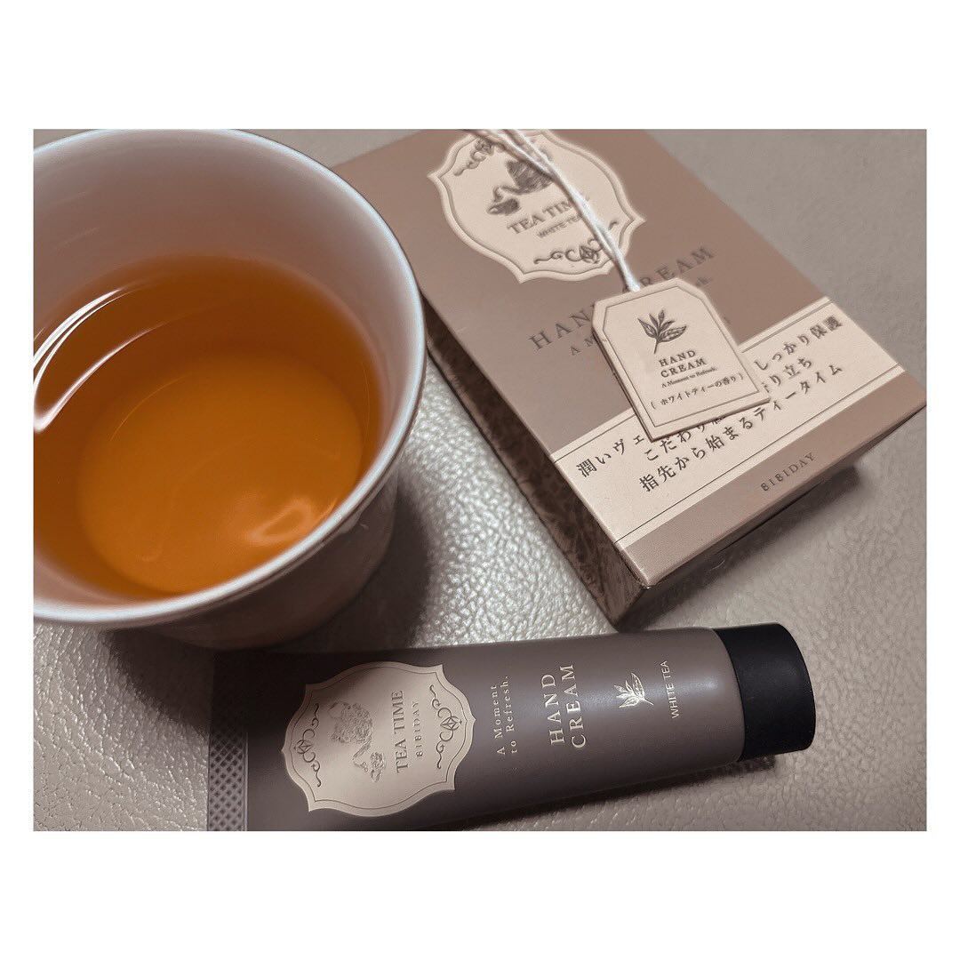 口コミ投稿：BIBIDAY Tea time 🫖ハンドクリーム ホワイトティーの香り♩紅茶エキス（チャ葉エキス…