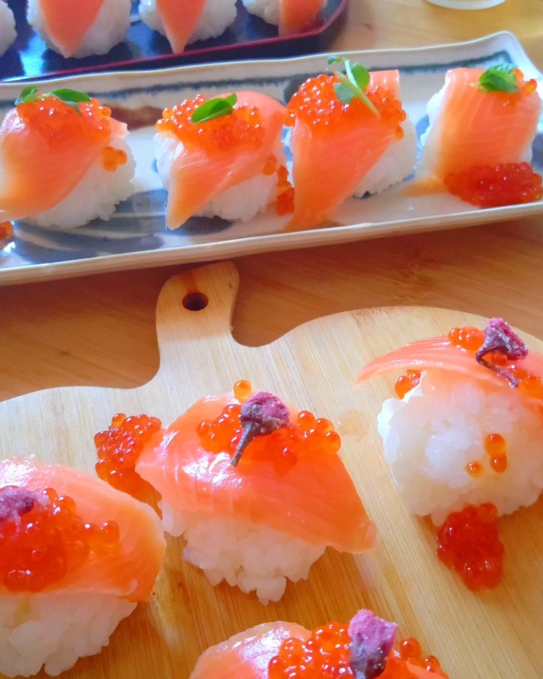 口コミ投稿：海の精さまの🌸桜の花塩漬け🌸使ってみました彩りのいい、桜の花の塩漬け🌸お寿司の上に…