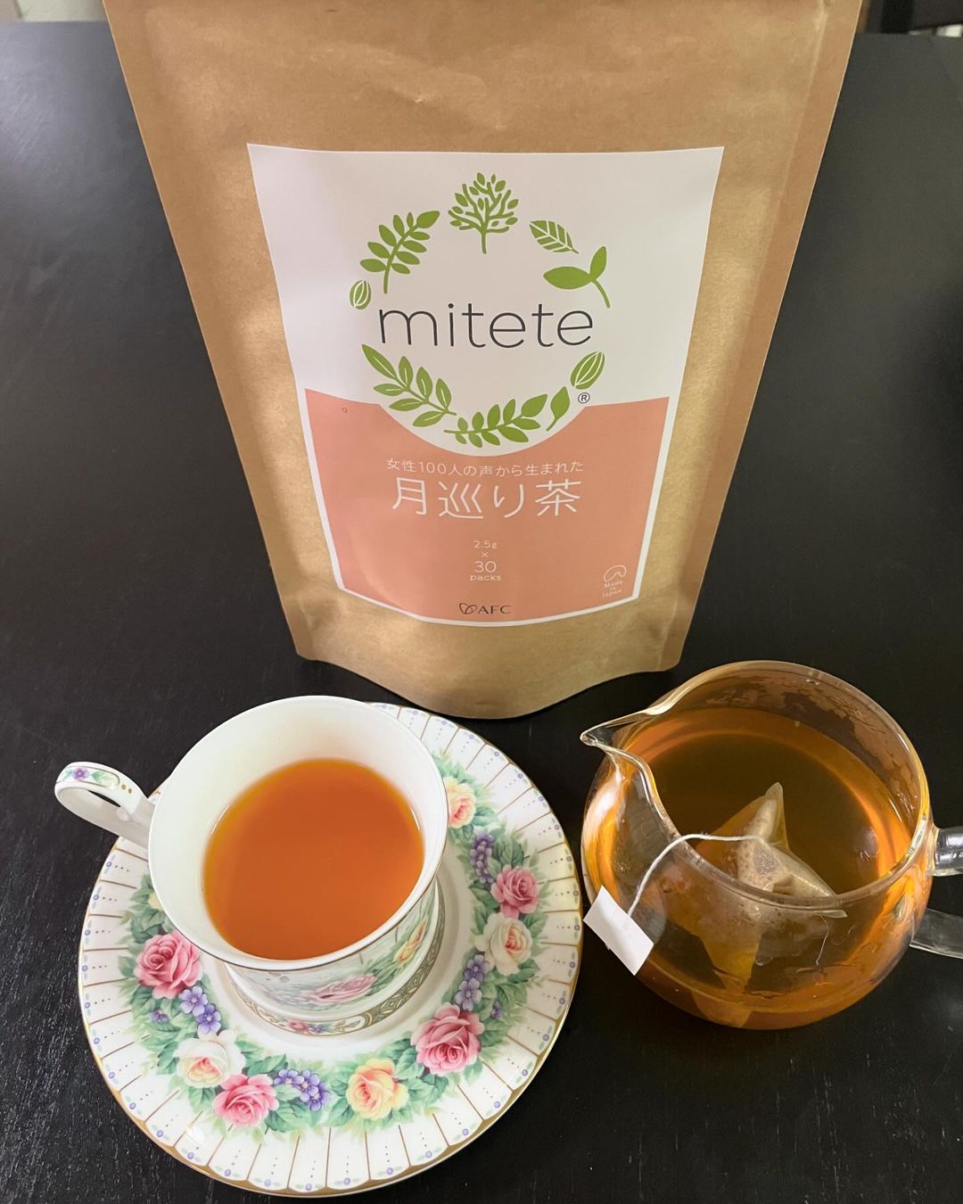 口コミ投稿：mitete 女性100人の声から生まれた❣️⁡月巡り茶❤️⁡⁡ノンカフェインのお茶で温活習慣を…