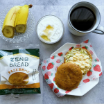 .＼私の🆕朝食スタイル😋／今日は「まるごと豆粉でできた豆粉パン『ZENBブレッド』」でサンドイッチ🙌最初は健康を意識して取り入れたZENBブレッドですが今では美味しくて、もちもち感が…のInstagram画像