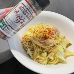🧂クレイジーソルト🧄クレイジーガーリック ミニクレイジーソルトは日本の食卓で40年以上愛されるロングセラー商品！料理の味付けに悩んだらこれ！味が決まるし美味しい🧂💓今回はペペロンチーノ…のInstagram画像