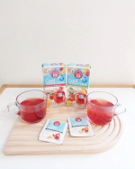 ポンパドール　クールセンセーション ストロベリー＆オレンジ 🍓🍊 パイナップル＆マンゴー 🍍🥭どちらもほどよい酸味と甘さで好みの味✨ノンカフェインなので子どもたちもたまに一緒に飲ん…のInstagram画像