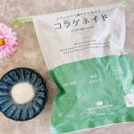 コラゲネイド⁡⁡溶けやすい顆粒タイプのコラーゲンペプチドです⁡無味無臭で糖質、脂肪分0なので色んな料理に合わせやすくて気に入ってます♡⁡1日5gくらいを味噌汁に入れたり卵焼き…のInstagram画像