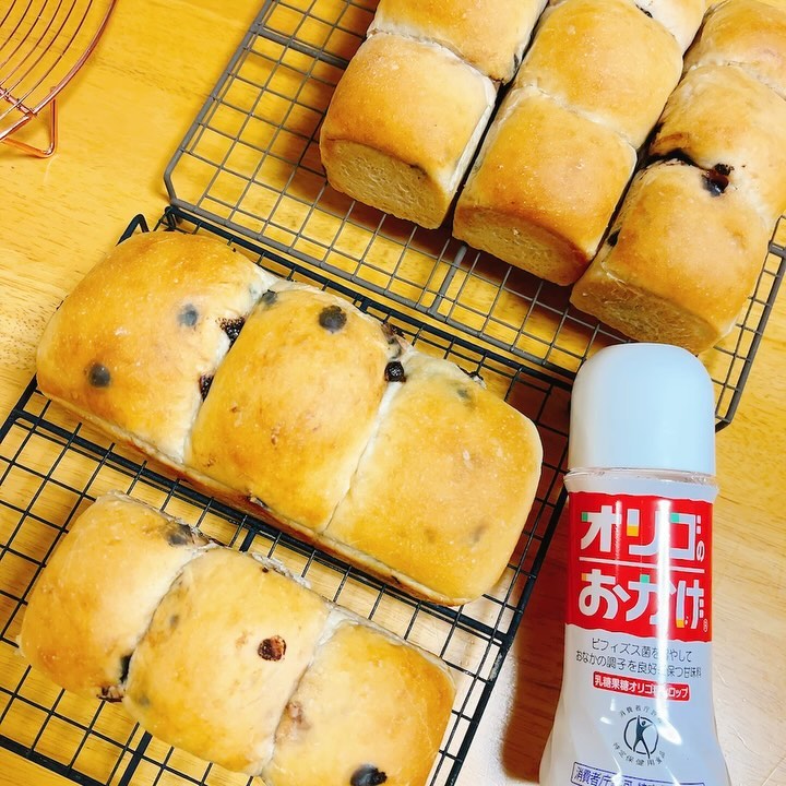 口コミ投稿：こないだともが焼いてくれた#ミニチョコ食パン 🍞オリゴのおかげで☺️美味しくて腸活！…