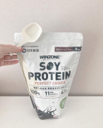 🥛初めてのプロテイン生活！プロテイン、ダイエットに良いと聞いて🤍WINZONE ソイプロテイン PERFECT CHOICE ■きなこショコラ風味■キャラメルラテ風味■アーモンド…のInstagram画像