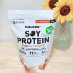 ．WINZONE ソイプロテインPERFECT CHOICE (1kg)キャラメルラテ風味私、膝が悪くて膝のためにも、筋肉をつけたいし体重を減らして、膝への負担を減らしたくてダイエッ…のInstagram画像