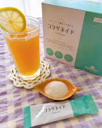 𖤘𖦥コラーゲン補給食品【コラゲネイド】をレモンティーに入れて飲みました🍋コラーゲン特有の匂いや味が無く、飲みやすい✨️全くと言っていいほど、レモンティーの味が変わりませんでした🍋✨️2.5g…のInstagram画像