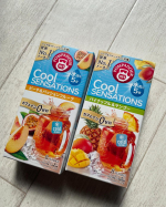 水出しで簡単！飲みたい時に飲める！ポンパドール　ハーブティークールセンセーション🩷🧡ピーチ&パッションフルーツ💛🧡パイナップル&マンゴーカフェインゼロだから、夜とかリラックスタ…のInstagram画像